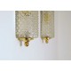 Original Wall Sconce Art. 1411 - Crystal DIFFUSER - Brass - Italy 1950
