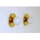 Applique Art. 1714 - DIFFUSER in Opal Glass - Brass