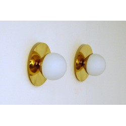 Applique Art. 1714 - DIFFUSER in Opal Glass - Brass