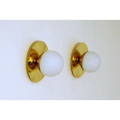 Applique Art. 1714 - DIFFUSER in Opal Glass - Brass