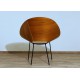 Poltroncina in TEAK Curvato, Art. 1171 - Struttura in Metallo - Inserti in Ottone