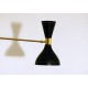 Wall Lamp Art. 1816 - 2 DIFFUSERS with ARTICULATED ARM - Brass structure