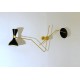 Wall Lamp Art. 1816 - 2 DIFFUSERS with ARTICULATED ARM - Brass structure