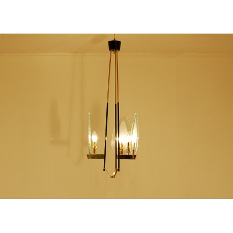 Lampada da Soffitto Originale Art. 1412 - 3 DIFFUSORI - Ottone