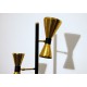 Lampada da Terra, Art. 1025, 3 DIFFUSORI - Ottone / Metallo / Marmo