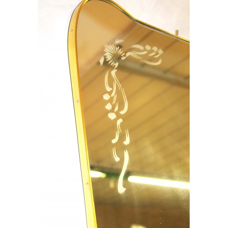 Specchio originale con cornice in ottone - Art. 1961