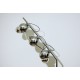 Floor Lamp, Art. 1026, 3 LAMPSHADES - GLOBE MAGNETIC - Chrome Plated Brass
