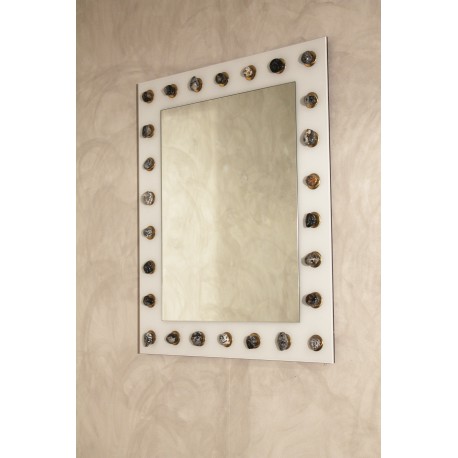 Specchio in opalino bianco - Art. 1970