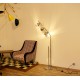 Floor Lamp, Art. 1026, 3 LAMPSHADES - GLOBE MAGNETIC - Chrome Plated Brass