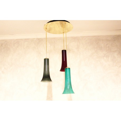 Lampada con tre vetri sverniciati - Art. 1984