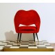 Sedia Originale Art. 1031 - Velluto 100 % Cotone - Colore ROSSO - Made in Italy 1950