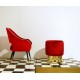 Original Chair Art. 1031  100% Cotton Velvet  RED Color - Made in Italy 1950