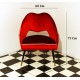 Sedia Originale Art. 1031 - Velluto 100 % Cotone - Colore ROSSO - Made in Italy 1950