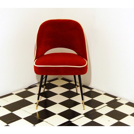 Sedia Art. 1032 - Velluto 100 % Cotone - Colore ROSSO