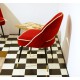 Chair Art. 1032 - 100% Cotton Velvet - Color RED