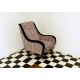 Poltroncina in Velluto Art. 1028 - 100 % Cotone - Colore Bianco / Nero