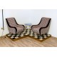 Poltroncina in Velluto Art. 1028 - 100 % Cotone - Colore Bianco / Nero