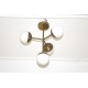 Lampada a soffitto anni '50 con 4 vetri - Art. 2044