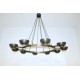 Ceiling Lamp Art. 2067 - 10 DIFFUSERS - Bronze Finish