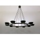 Ceiling Lamp Art. 2067 - 10 DIFFUSERS - Bronze Finish