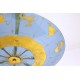 Lampada da Soffitto Art. 2071 - 8 DIFFUSORI - Vetro Convesso - Ottone
