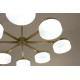 Lampada da Soffitto Art. 2076 - 8 DIFFUSORI in Vetro - Ottone