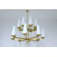 Ceiling Lamp Art. 2077 - 16 DIFFUSERS Opaline Glass - Metal