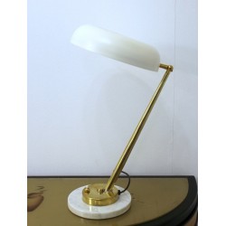 Lampada da Tavolo Art. 2081 - Ottone / Marmo - Colore BIANCO