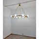 Lampada da Soffitto Art.2084 - 18 DIFFUSORI - Ottone / Vetro Opalino