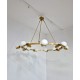 Lampada da Soffitto Art.2084 - 18 DIFFUSORI - Ottone / Vetro Opalino