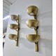 Applique Art. 2085 - 3 DIFFUSERS in Opal Glass - Brass