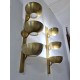 Applique Art. 2085 - 3 DIFFUSERS in Opal Glass - Brass