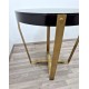 Coffee Table Art. 2086 - Black Glass Top - Structure Brass