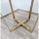 Coffee Table Art. 2086 - Black Glass Top - Structure Brass