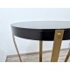 Coffee Table Art. 2086 - Black Glass Top - Structure Brass