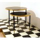 SET di 2 Tavolini Art. 1038 - Piano in Vetro - Struttura in Legno