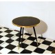 Tavolino Art. 1035 - Piano in Vetro Nero - Struttura in Legno