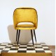 Sedia Art. 1067 - Velluto 100 % Cotone - Colore GIALLO Ocra