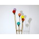 Lampada da Terra, Art. 1074 ALBERELLO, 6 DIFFUSORI - Ottone / Marmo / Vetro Opalino