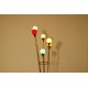 Lampada da Terra, Art. 1074 ALBERELLO, 6 DIFFUSORI - Ottone / Marmo / Vetro Opalino