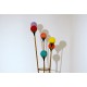Lampada da Terra, Art. 1074 ALBERELLO, 6 DIFFUSORI - Ottone / Marmo / Vetro Opalino