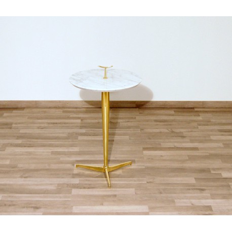 Tavolino Art. 1070 - Struttura in Ottone - Piano in Marmo