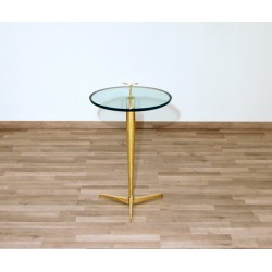 Tavolino Art. 1100 - Struttura in Ottone - Piano in Cristallo