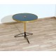 Coffee Table Art. 1086 - Black Glass Top - Structure Brass