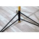 Coffee Table Art. 1086 - Black Glass Top - Structure Brass