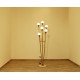 Lampada da Terra, Art. 1121 ALBERELLO, 6 DIFFUSORI - Ottone / Marmo / Vetro Opalino
