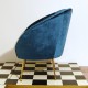 Poltroncina in Velluto Art. 1054 - 100 % Cotone - Colore BLU