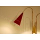 Floor Lamp, Art. 1075, 3 LAMPSHADES - Brass / Metal / Marble