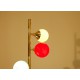 Floor Lamp, Art. 1076, 5 LAMPSHADES - Brass / Marble / Opaline Glass