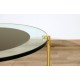 SET di 2 Tavolini Art. 1082 - Piano in Vetro - Struttura in Ottone